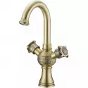 Смеситель для раковины без донного клапана Zorg Antic A 2007U-BR