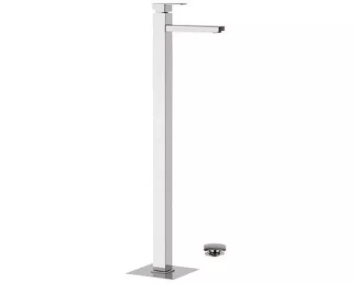 Приобрести Смеситель напольный для раковины с донным клапаном Remer Q-Design QD18 в магазине сантехники Santeh-Crystal.ru
