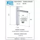 Приобрести Смеситель для раковины с донным клапаном Remer Qubika Cascata QC10L в магазине сантехники Santeh-Crystal.ru
