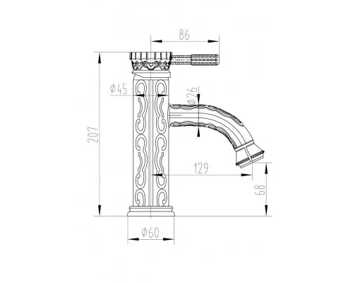 Купить Смеситель для раковины Milacio Villena MC.504.BBR в магазине сантехники Santeh-Crystal.ru