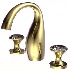 Смеситель для раковины с донным клапаном Bravat Swan F24287G-ENG