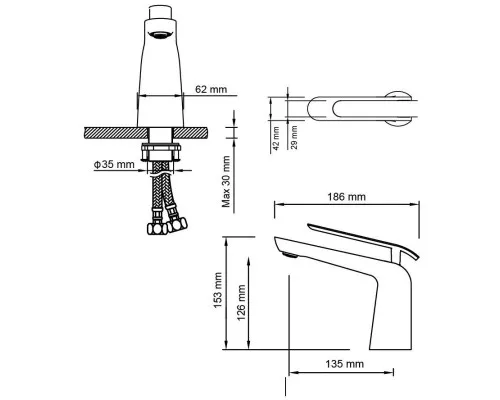 Купить Смеситель для раковины Timo Olivia 3161/00F в магазине сантехники Santeh-Crystal.ru