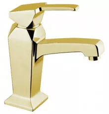 Смеситель на раковину однорычажный с донным клапаном золото 24 карата Cezares Legend LEGEND-LSM2-03/24