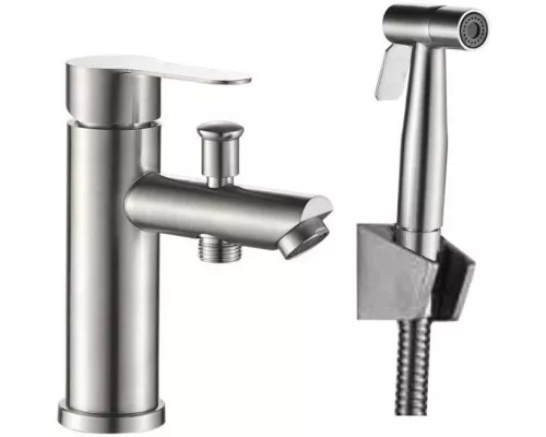 Приобрести Смеситель для раковины с гигиеническим душем Haiba HB12801 в магазине сантехники Santeh-Crystal.ru