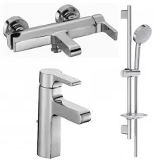 Комплект смесителей Jacob Delafon Singulier E10867-CP + E10860-CP + E99898RU-CP