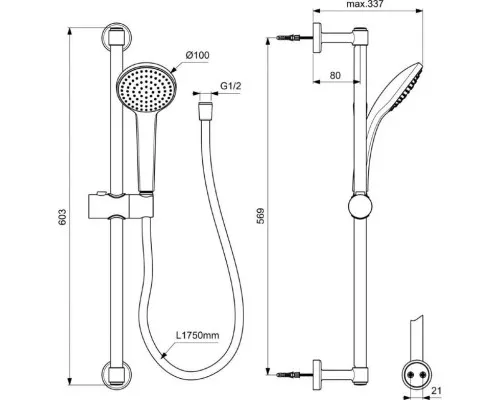 Приобрести Комплект смесителей Ideal Standard Ceraline BC199XG + BC194XG + BD142XG в магазине сантехники Santeh-Crystal.ru