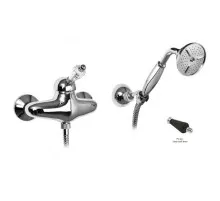 Смеситель для душа с ручным душем хром, ручка Swarovski Nero Cezares Vintage VINTAGE-D-01-Sw-N