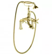 Смеситель на борт ванны золото 24 карата Cezares Atlantis-Nostalgia ATLANTIS-NOSTALGIA-PBV-03/24