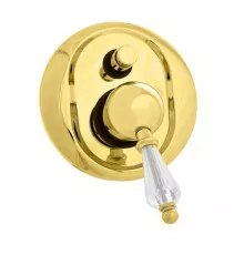 Встраиваемый смеситель для ванны золото 24 карат, ручка Swarovski Cezares Vintage VINTAGE-VDIM-03/24-Sw