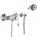 Смеситель для душа с ручным душем хром, ручка белая Cezares Margot MARGOT-DDM-01-Bi