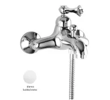 Смеситель для ванны bianco lucido/cromo, ручка bianco lucido/cromo Cezares Margot MARGOT-VM-BLC