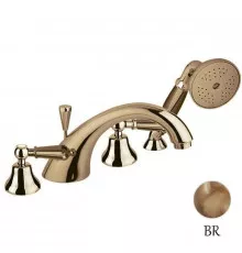 Смеситель на борт ванны бронза, ручки металл Cezares First FIRST-BVD-02-M