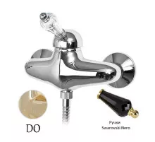 Смеситель для душа золото 24 карат, ручка Swarovski Nero Cezares Vintage VINTAGE-DM-03/24-Sw-N