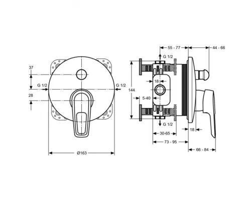Заказать Смеситель для ванны Ideal Standard Ceramix Blue A5664AA в магазине сантехники Santeh-Crystal.ru