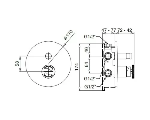 Заказать Смеситель для ванны Migliore Reversa 28210 в магазине сантехники Santeh-Crystal.ru