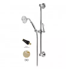 Душевой гарнитур золото 24 карат, ручка Swarovski Nero Cezares Diamond DIAMOND-SD-03/24-Sw-N