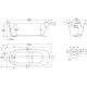 Акриловая ванна Vincea VBT-710-1700 170x75 см, белый
