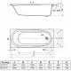 Акриловая ванна Vincea VBT-2B150-FR 150x70 см, белый