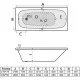 Акриловая ванна Vincea VBT-2S180-FR 180x80 см, белый