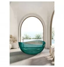 Ванна из полиэфирной смолы 150х150 см Abber Kristall AT9705Aquamarin