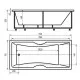 Приобрести Акриловая гидромассажная ванна 170х75 см пневматическое управление плоские форсунки Aquatek Феникс-170 в магазине сантехники Santeh-Crystal.ru