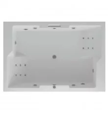 Акриловая гидромассажная ванна 190х130 см пневматическое управление плоские форсунки+спинной массаж 12 форсунок Aquatek Дорадо
