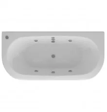 Акриловая гидромассажная ванна 190х90 см пневматическое управление плоские форсунки Aquatek Морфей