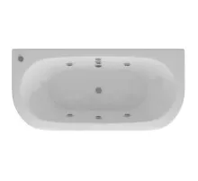 Акриловая гидромассажная ванна 190х90 см пневматическое управление премиум форсунки Aquatek Морфей