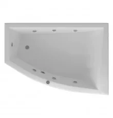 Акриловая гидромассажная ванна 180х125 см правая пневматическое управление плоские форсунки Aquatek Оракул