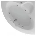 Акриловая гидромассажная ванна 140,5х140,5 см пневматическое управление стандартные форсунки Aquatek Поларис 1