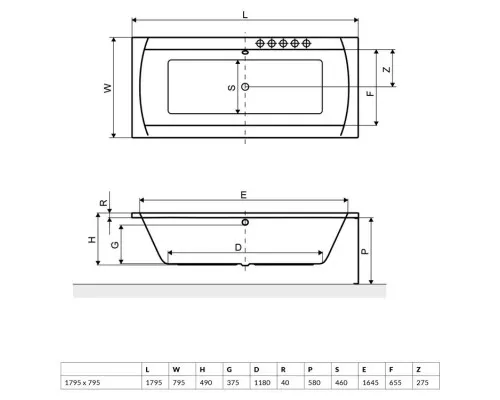 Приобрести Акриловая ванна 179,5х79,5 см Excellent Aquaria Lux WAEX.AQU180WH в магазине сантехники Santeh-Crystal.ru