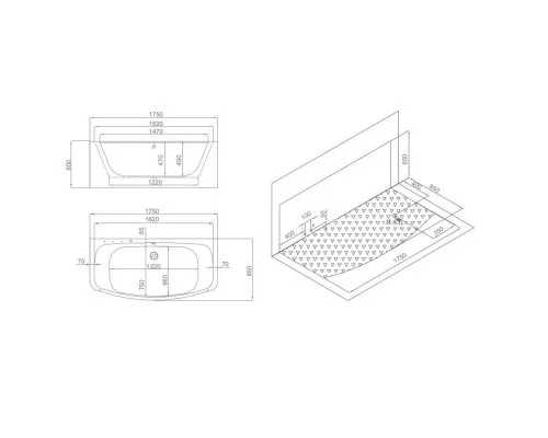Приобрести Акриловая гидромассажная ванна 175х85 см SSWW A4101CGSM в магазине сантехники Santeh-Crystal.ru