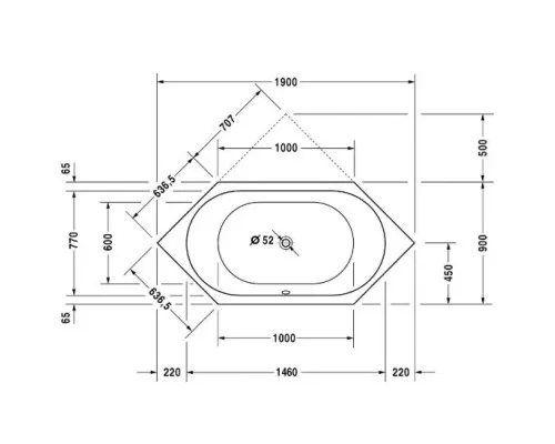Приобрести Акриловая ванна 190х90 см Duravit D-Code 700138000000000 в магазине сантехники Santeh-Crystal.ru