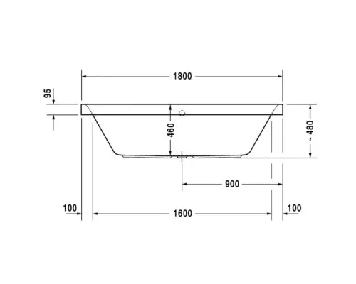 Заказать Акриловая ванна 180х80 см Duravit Happy D.2 700314000000000 в магазине сантехники Santeh-Crystal.ru