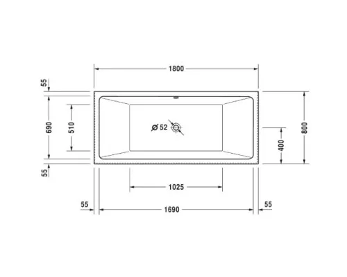 Купить Акриловая ванна 180х80 см Duravit Vero Air 700417000000000 в магазине сантехники Santeh-Crystal.ru