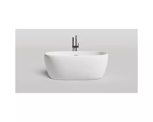 Ванна из литьевого мрамора Salini S-Stone Luce 100122M 150x75 см, отдельностоящая, белый матовый