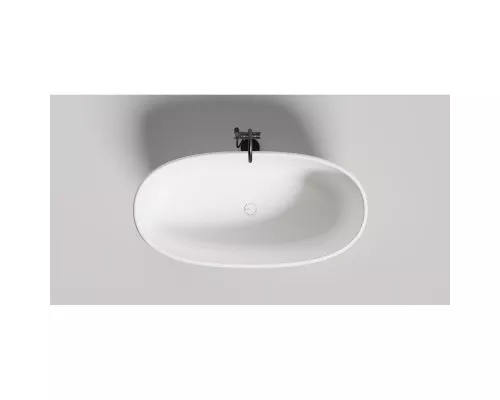 Ванна из литьевого мрамора Salini S-Stone Luce 100122M 150x75 см, отдельностоящая, белый матовый