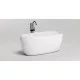 Ванна из литьевого мрамора Salini S-Stone Luce 100122M 150x75 см, отдельностоящая, белый матовый