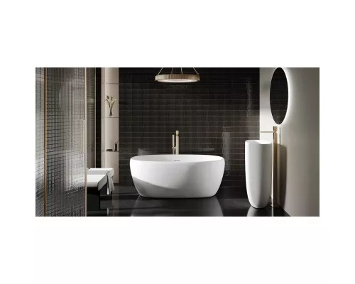 Ванна из литьевого мрамора Salini S-Stone Luce 100122M 150x75 см, отдельностоящая, белый матовый