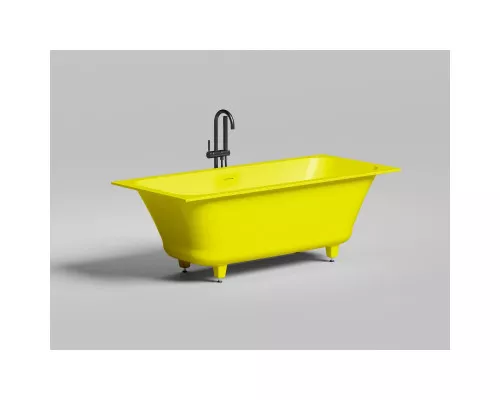 Ванна из литьевого мрамора Salini S-Stone Orlanda Axis Kit 103322MF 180,4x80 см, покраска по RAL матовый полностью