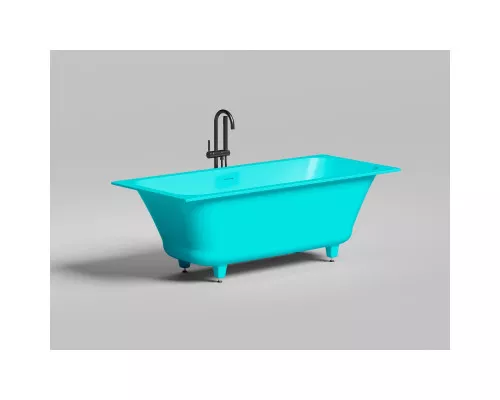 Ванна из литьевого мрамора Salini S-Stone Orlanda Axis Kit 103322MF 180,4x80 см, покраска по RAL матовый полностью
