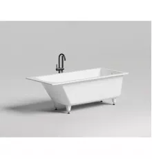 Ванна из литьевого мрамора Salini S-Sense Cascata 104413M 170x70 см, белый матовый