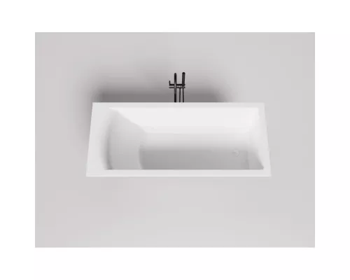 Ванна из литьевого мрамора Salini S-Sense Cascata Kit 104813G 170x70 см, белый глянец