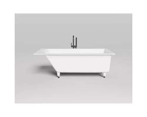 Ванна из литьевого мрамора Salini S-Sense Cascata Kit 104813G 170x70 см, белый глянец