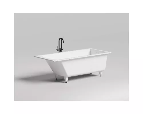 Ванна из литьевого мрамора Salini S-Sense Cascata Kit 104813G 170x70 см, белый глянец