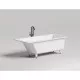 Ванна из литьевого мрамора Salini S-Sense Cascata Kit 104813G 170x70 см, белый глянец
