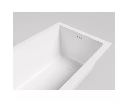 Ванна из литьевого мрамора Salini S-Sense Cascata Kit 104813G 170x70 см, белый глянец