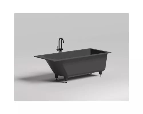 Ванна из литьевого мрамора Salini S-Sense Cascata Kit 104813GF 170x70 см, покраска по RAL глянец полностью