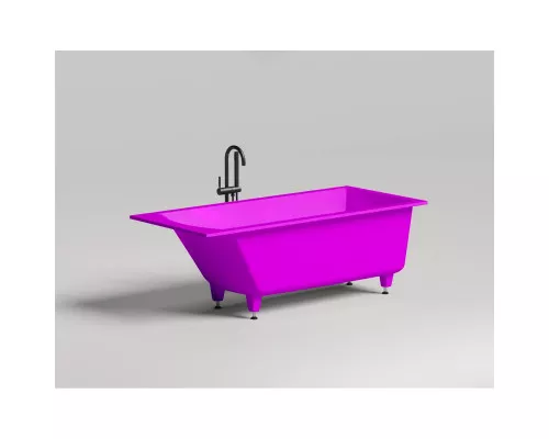 Ванна из литьевого мрамора Salini S-Sense Cascata Kit 104813GF 170x70 см, покраска по RAL глянец полностью