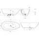 Ванна из литьевого мрамора Salini S-Stone Paola 1015204MF 172x82,5 см, отдельностоящая, покраска по RAL матовый полностью